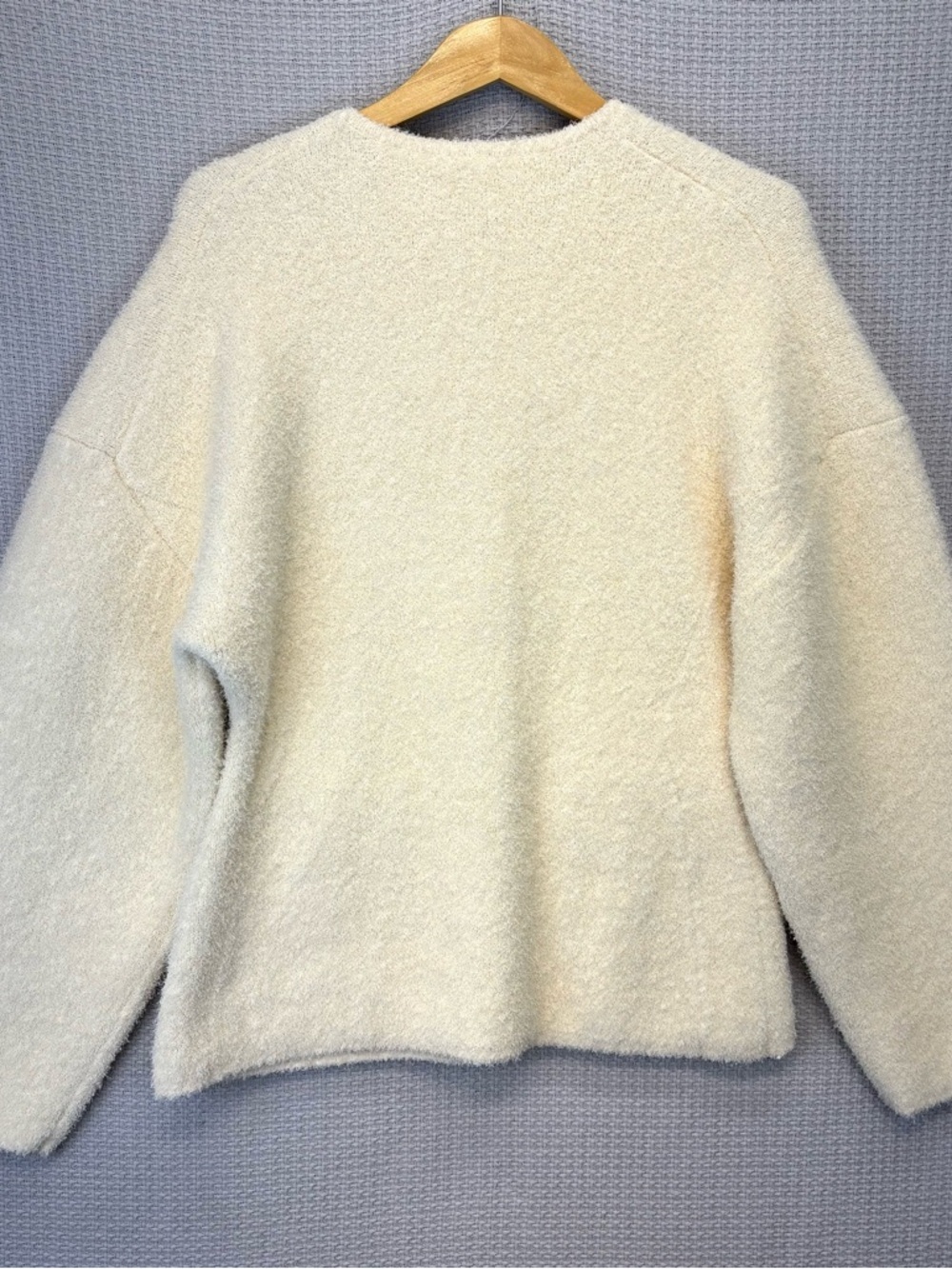 NWT J.Crew Sz Med Emilie Sweater Lady Jacket in Cream Cotton Blend Boucle Classy - Picture 6 of 8